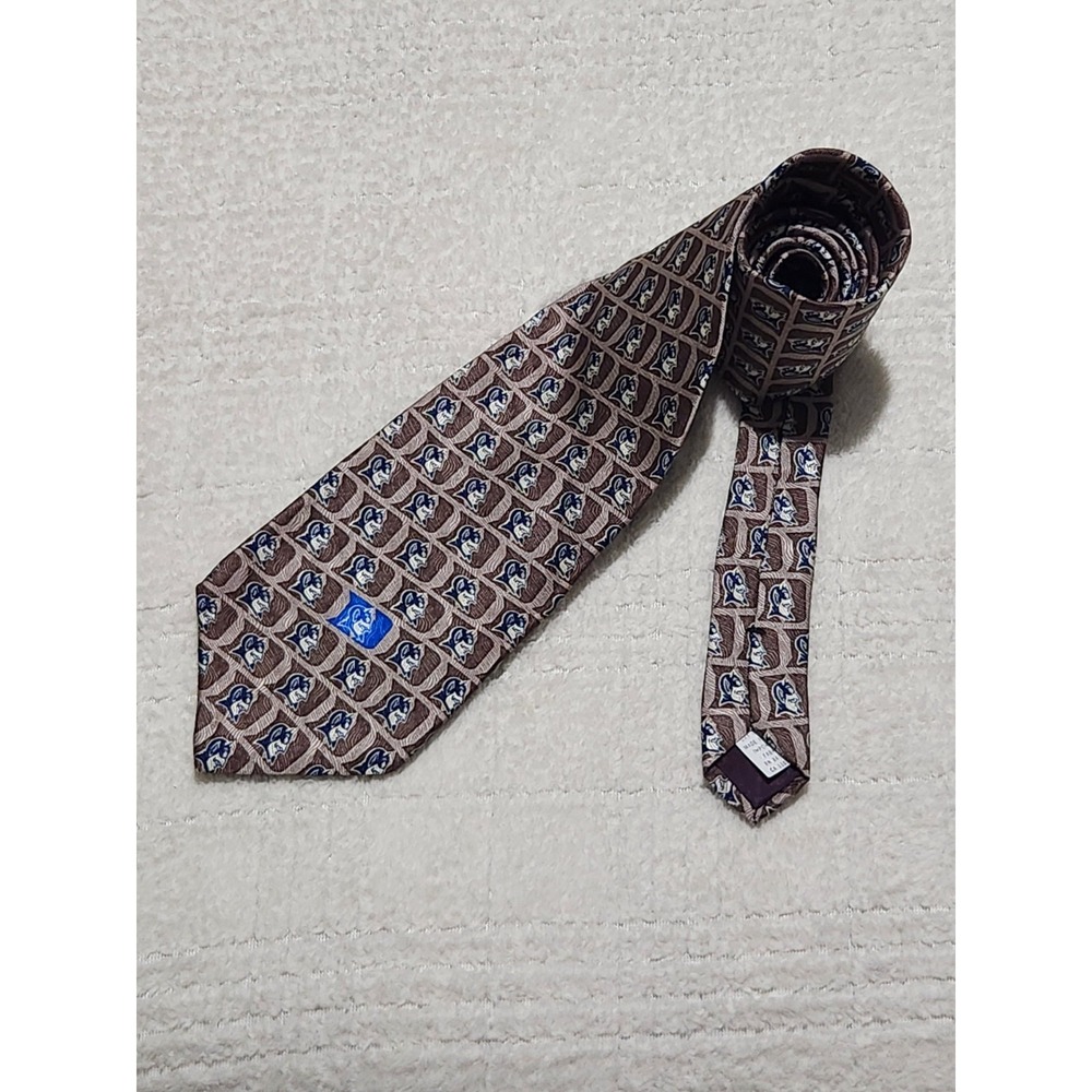 Vintage Duke Blue Devils RM‎ Sport Blue Gray Neck Tie 2000 Basketball NCAA